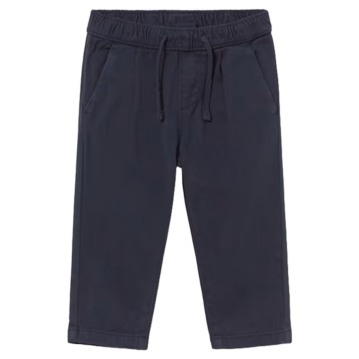 Younger Boys Navy Blue Chino Trousers, 1, hi-res