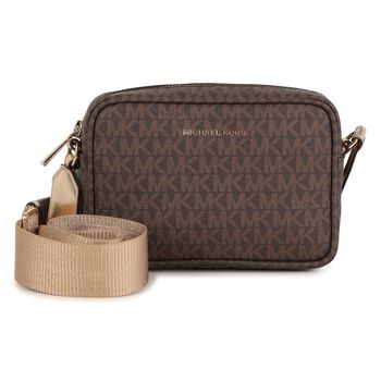Girls Beige Logo Shoulder Bag