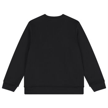 Boys Black Logo Swetatshirt