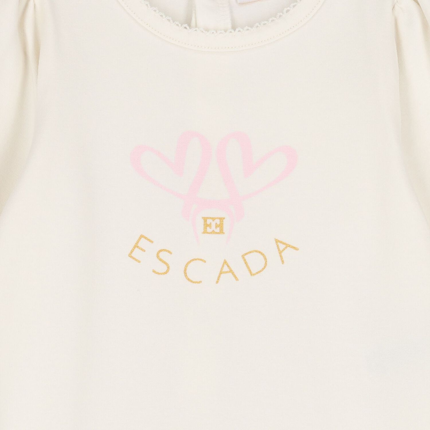 Baby Girls Ivory Heart Babygrow, 1, hi-res