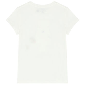 Girls White Polo Bear T-Shirt