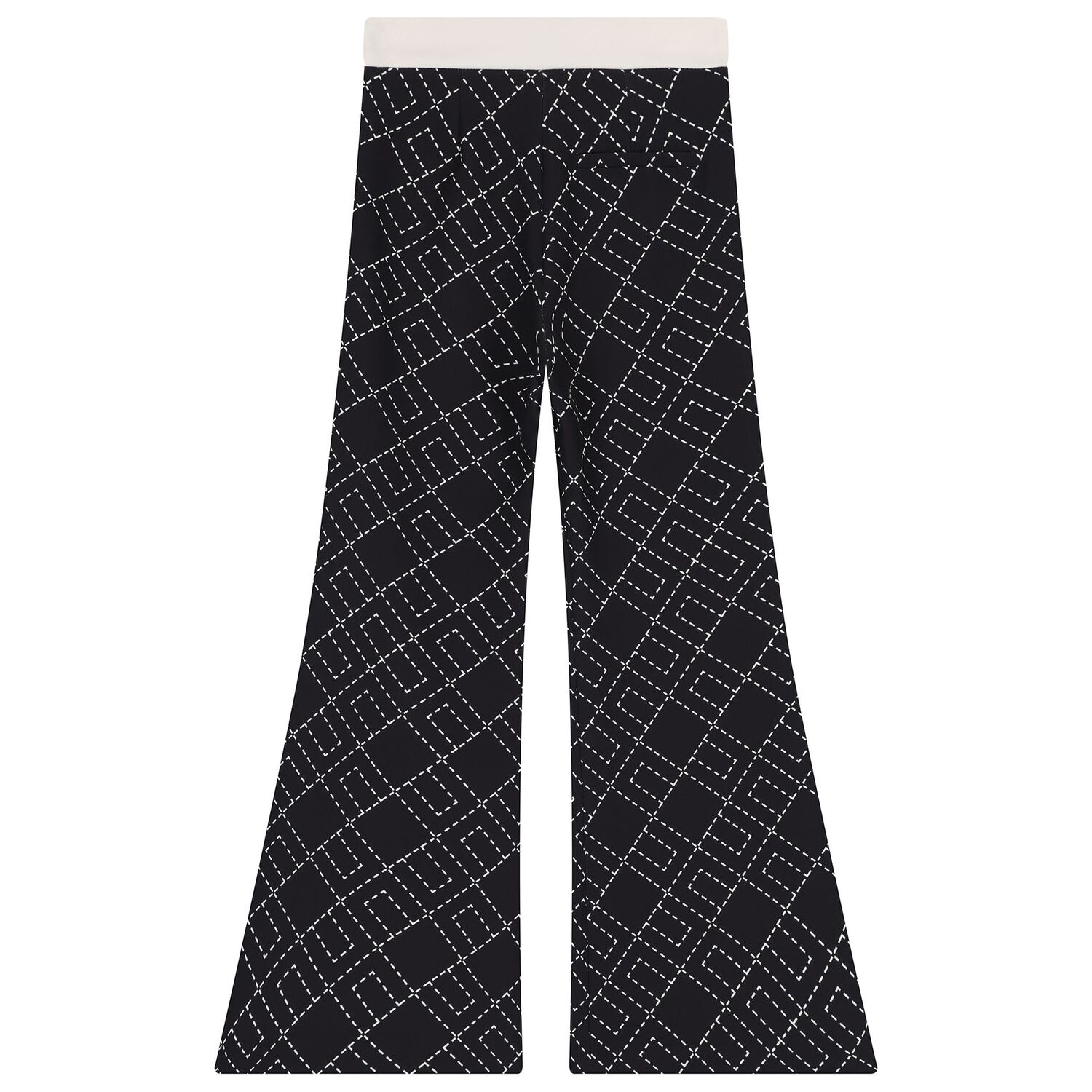 Girls Black Logo Trousers, 1, hi-res