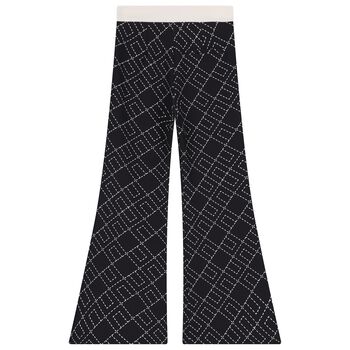 Girls Black Logo Trousers