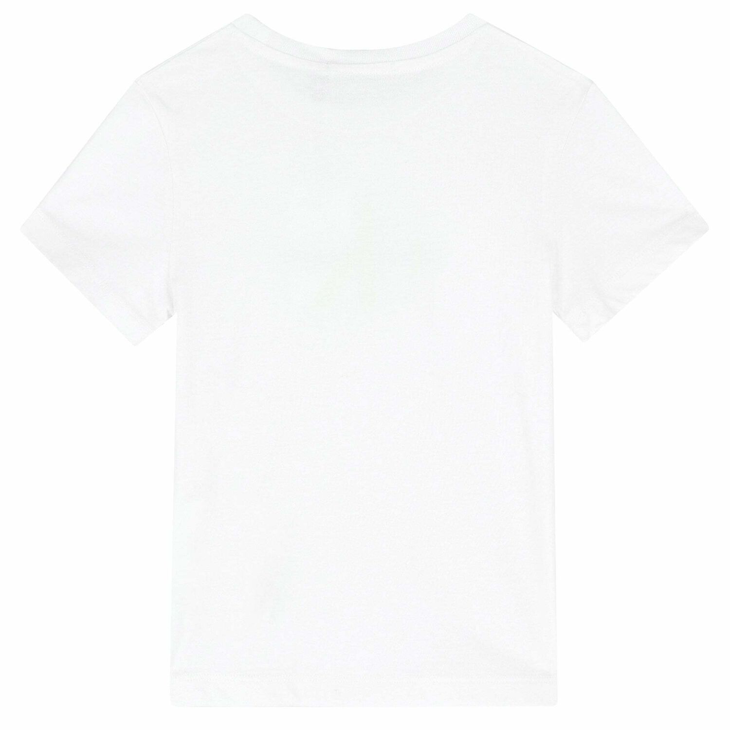 Girls White Logo T-Shirt, 4, hi-res image number null