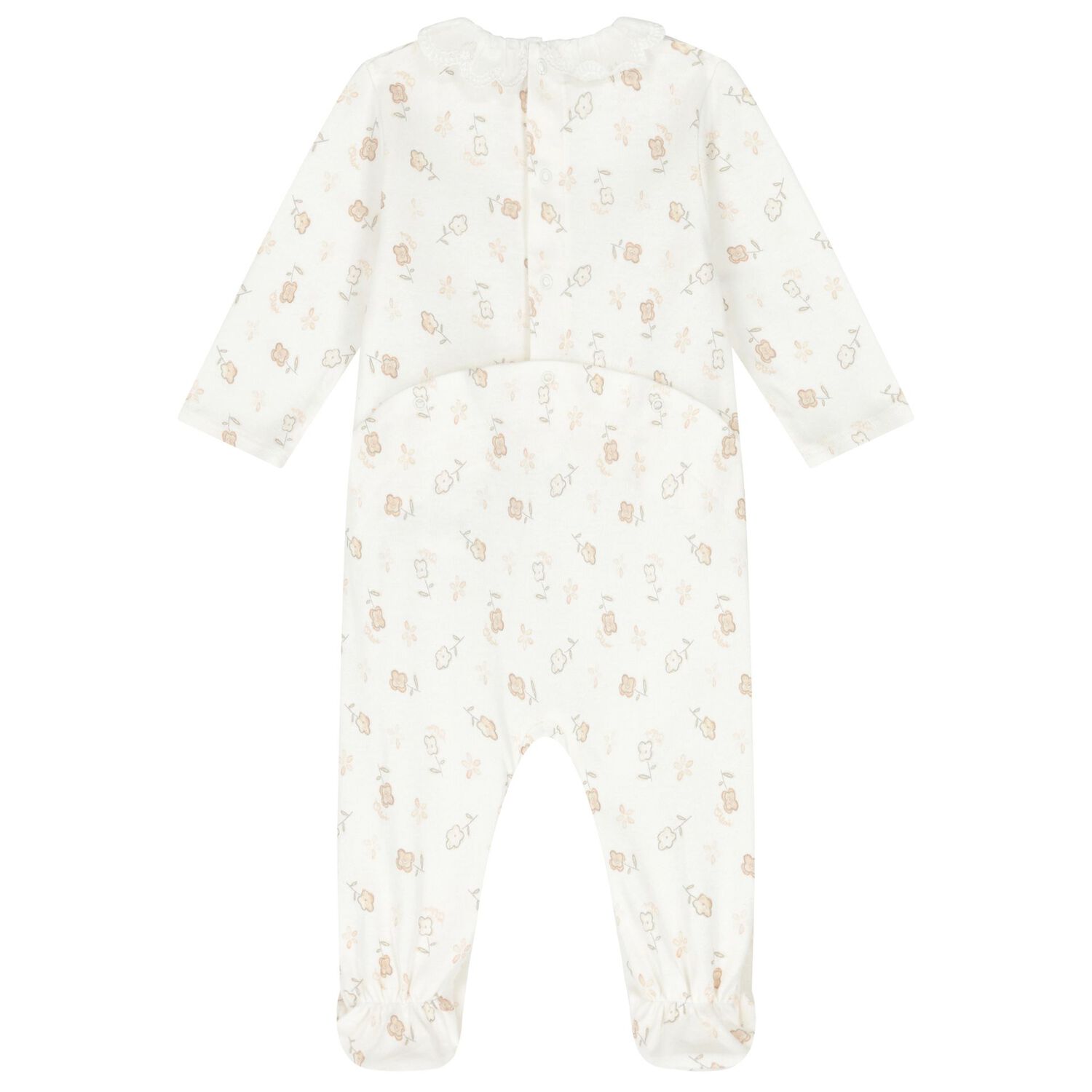 Baby Girls Ivory & Pink Babygrows Gift Set ( 2-Pack ), 1, hi-res