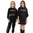 فستان بالشعار باللون الأسود, 1, hi-res