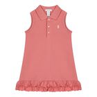 Baby Girls Pink Logo Ruffled Dress Set, 1, hi-res