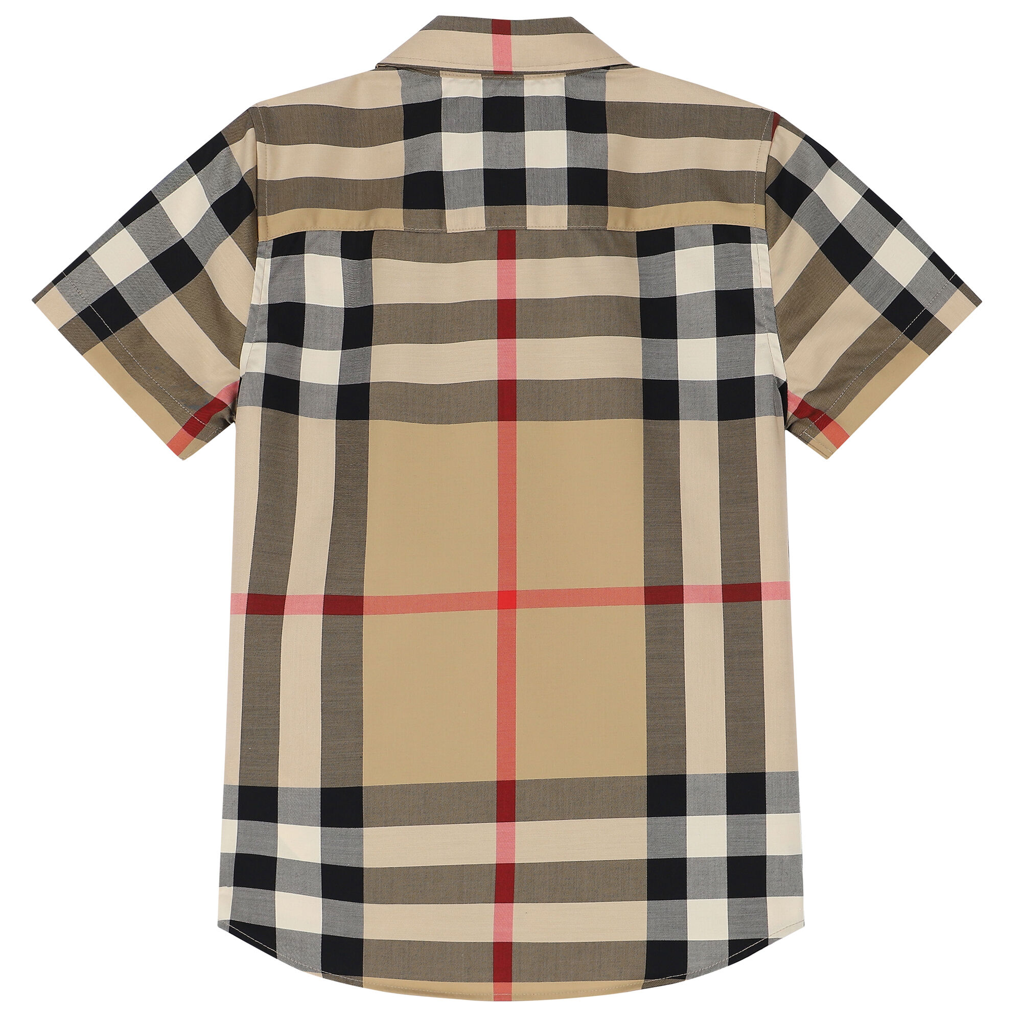 Burberry Boys Beige Checkered Shirt | Junior Couture USA