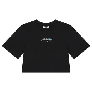 Girls Black Logo T-Shirt