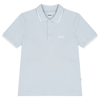 Boys Blue Logo Polo Shirt