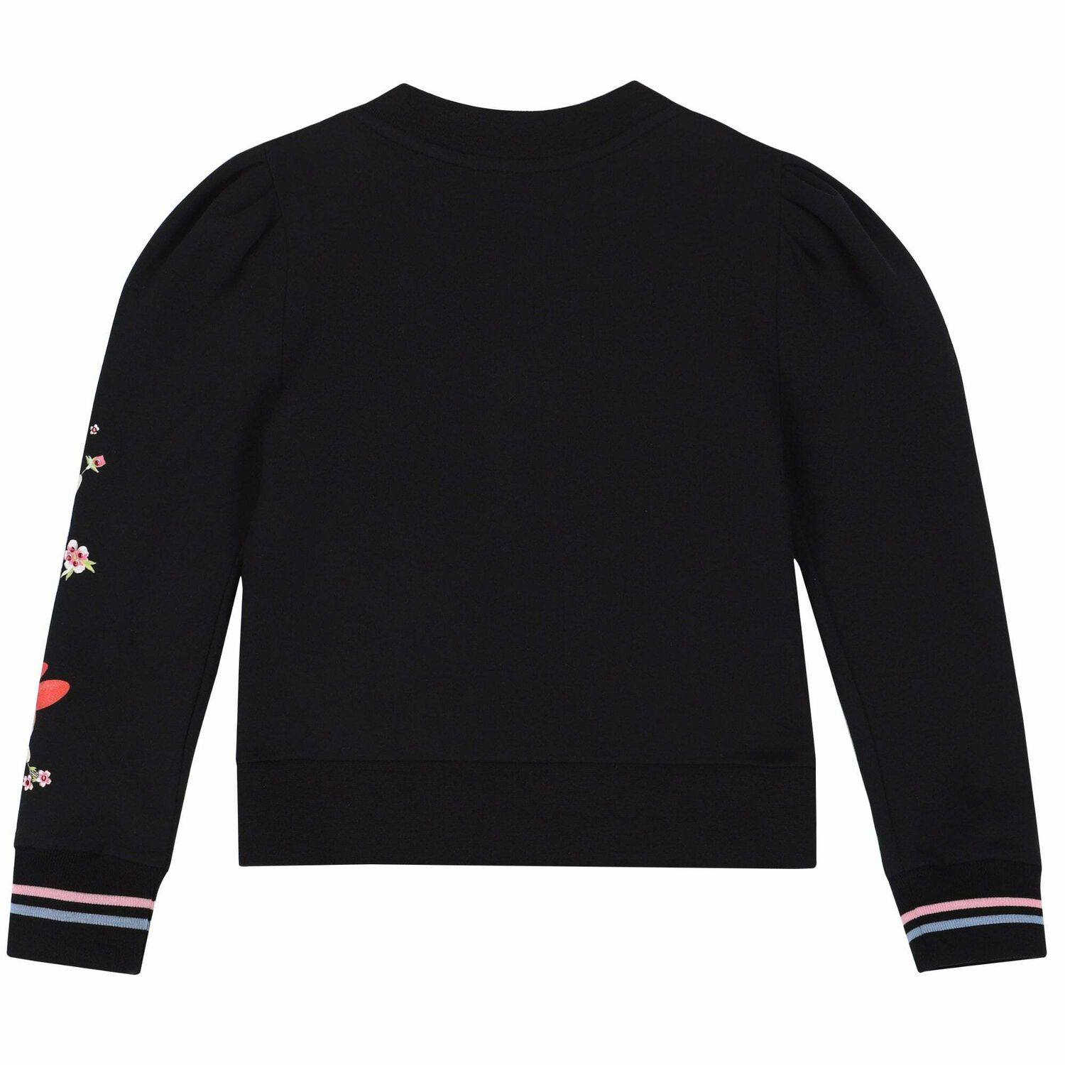 سترة فتيات القوة بسحاب باللون الاسود للبنات, 1, hi-res image number null