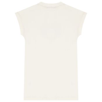 Girls Ivory Logo Heart Dress