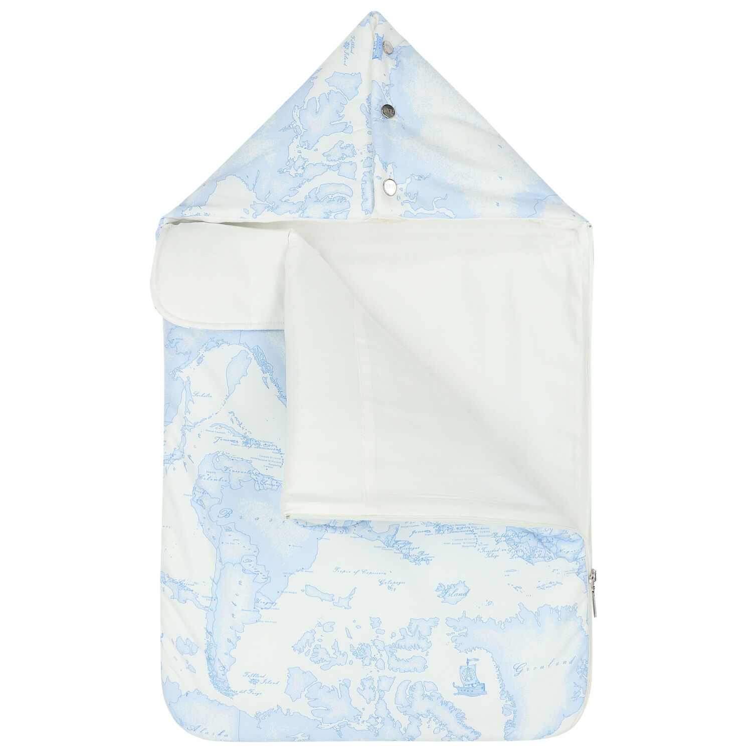 Blue & Ivory Geo Map Baby Nest, 2, hi-res image number null