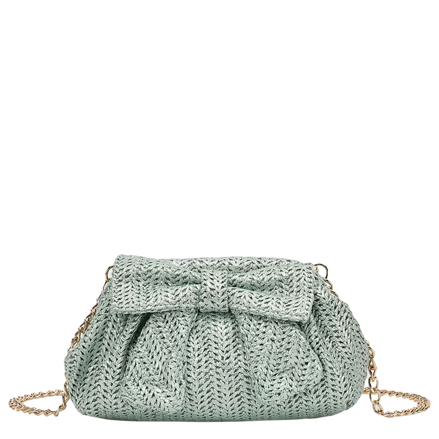 Girls Green Bow Handbag, 1, hi-res