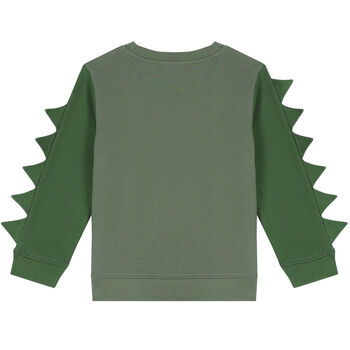 Boys Khaki Green Gecko Sweatshirt