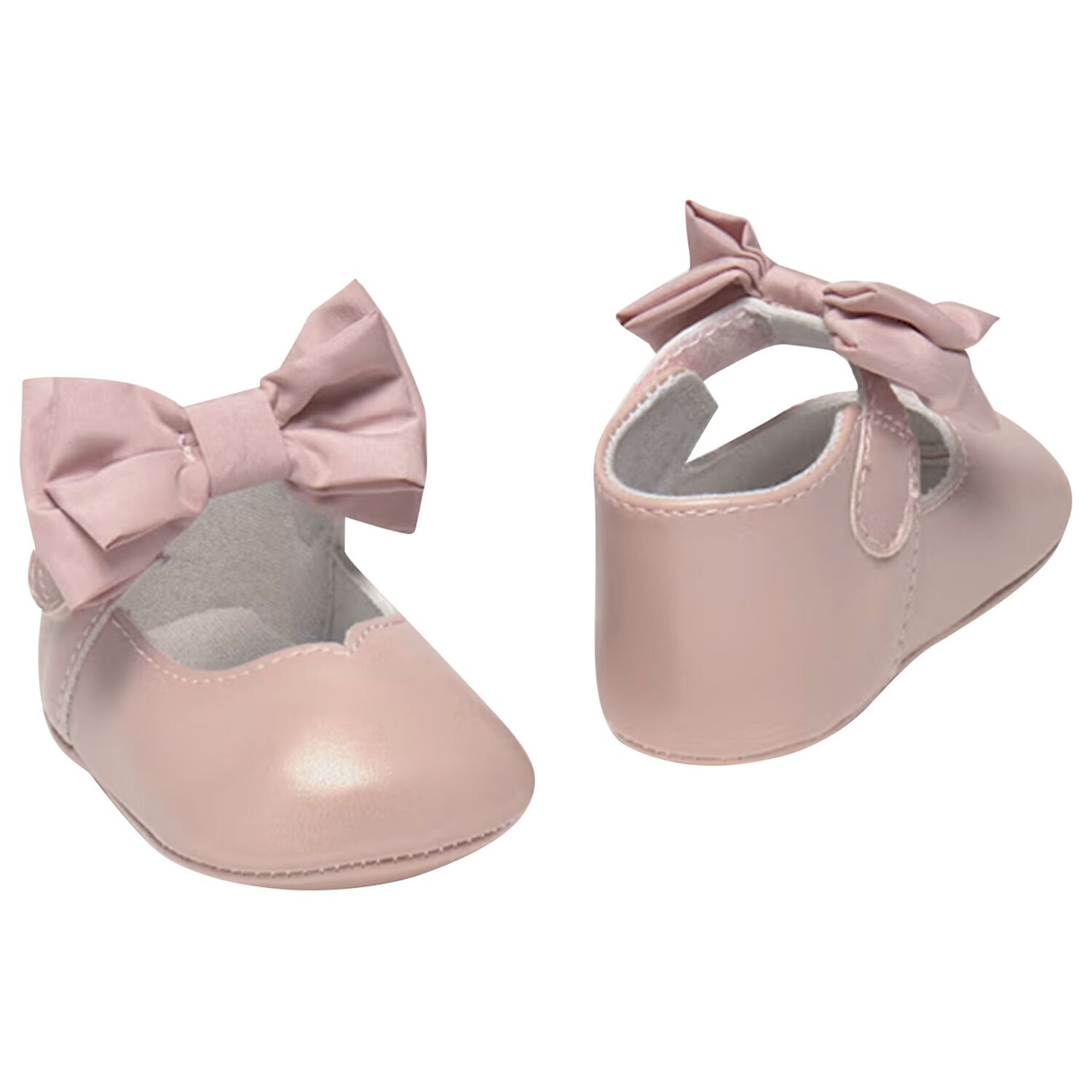 Baby Girls Pink Bow Pre Walker Shoes, 4, hi-res