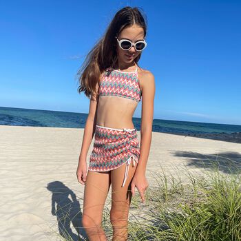Girls Multi-Coloured Zig-Zag Crochet Skirt