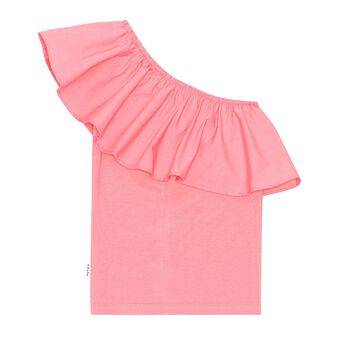 Girls Pink Ruffle Rebecca Top