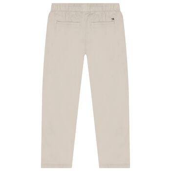 Boys Beige Chino Trousers
