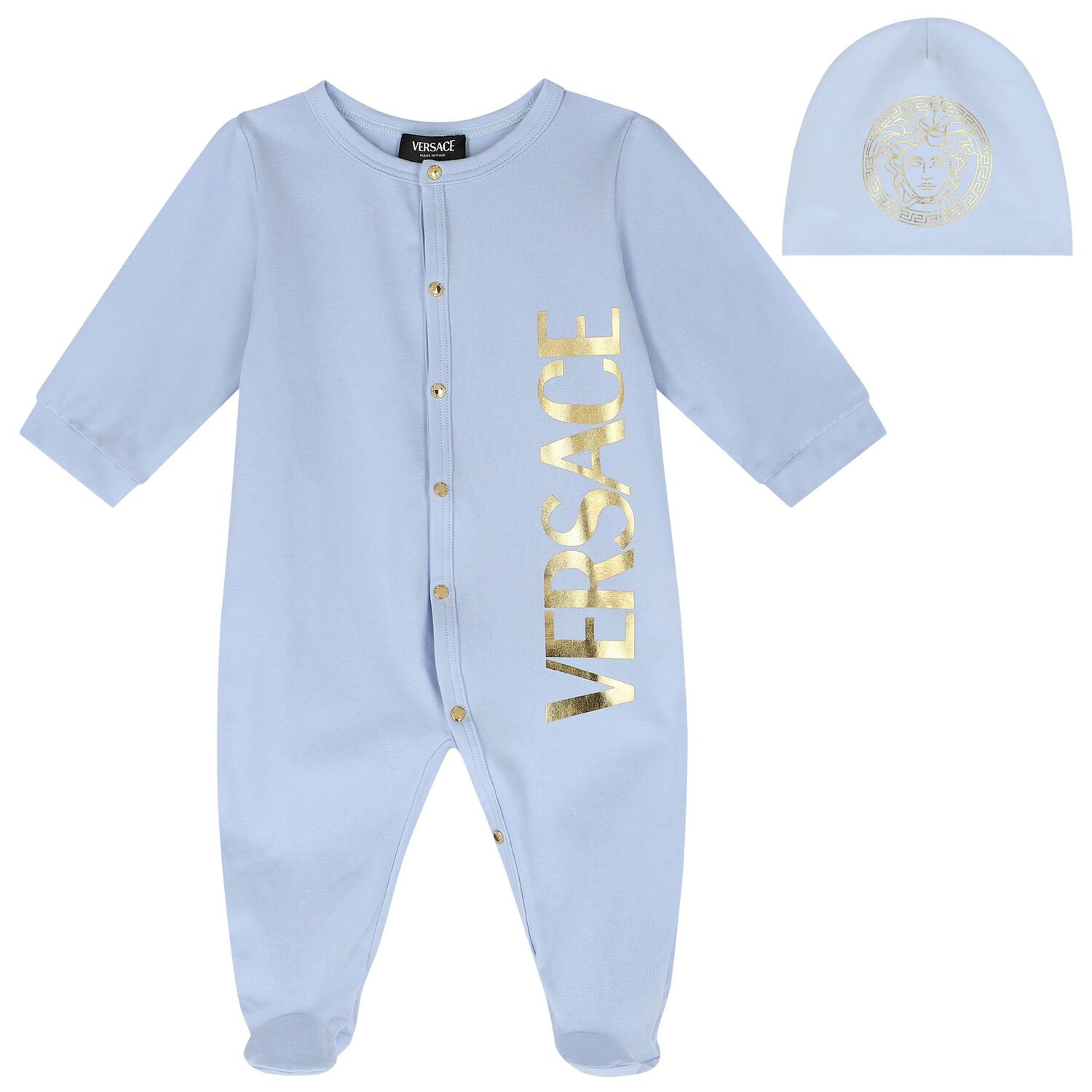 Baby Boys Blue Logo Babygrow Gift Set, 1, hi-res
