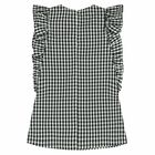 Girls Black & White Gingham Dress, 1, hi-res