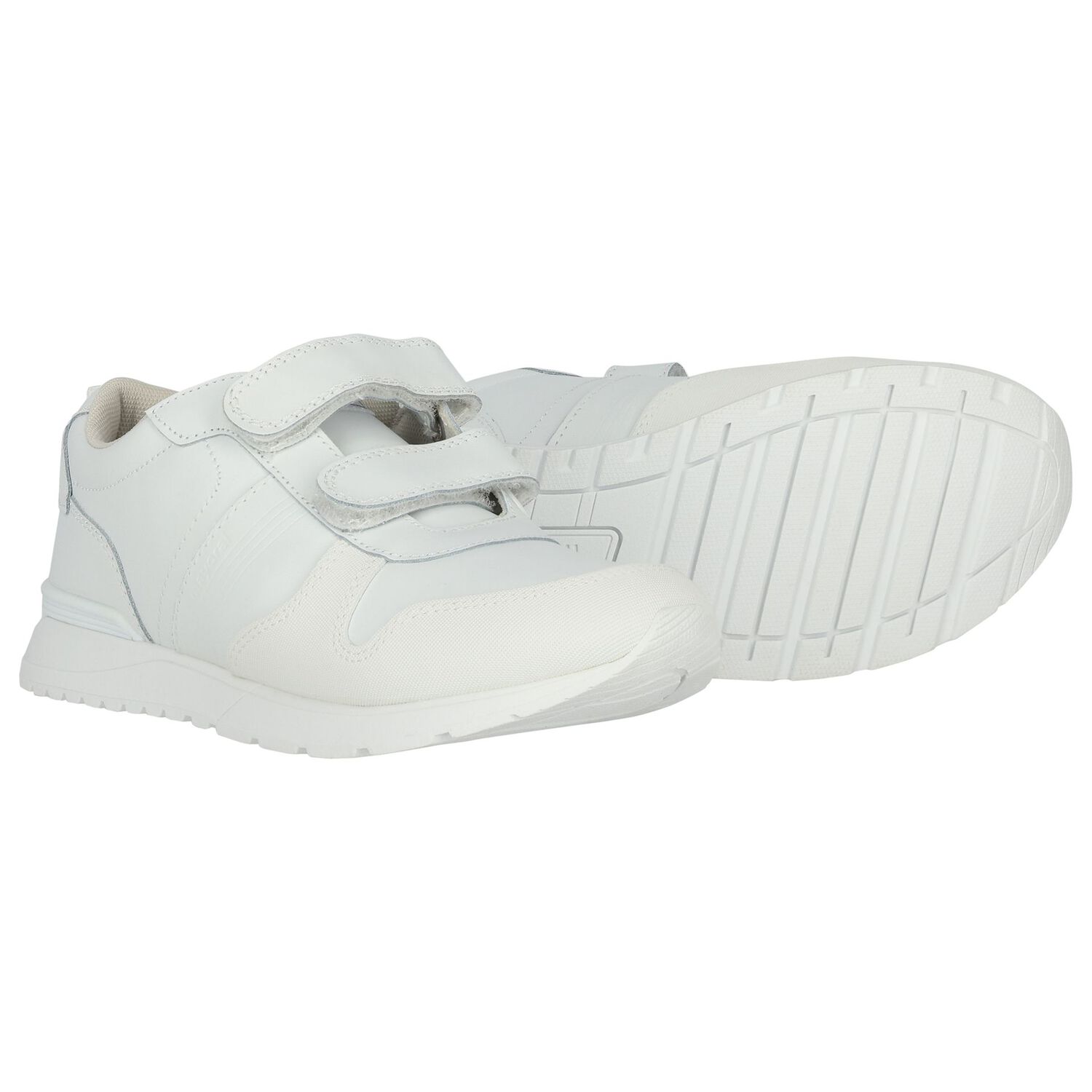 Boys White Logo Trainers, 1, hi-res image number null