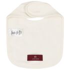 Ivory & Gold Logo Baby Bib, 1, hi-res