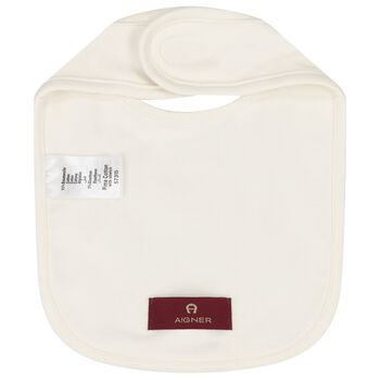 Ivory & Gold Logo Baby Bib