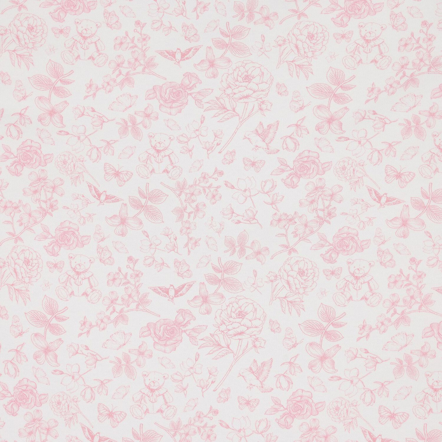 Baby Girls White & Pink Floral Nest, 1, hi-res