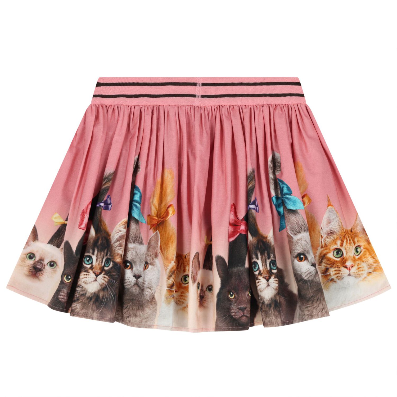 Girls Pink Cat Skirt, 1, hi-res