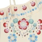 ملابس سباحة للبنات بكشكشة باللون البيج , 1, hi-res