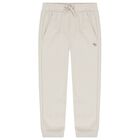 Boys Beige Logo Joggers, 1, hi-res