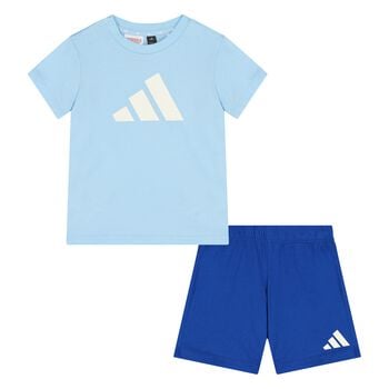 Younger Boys Blue Logo Shorts Set