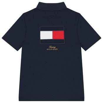 Boys Navy Blue Logo Polo Shirt 