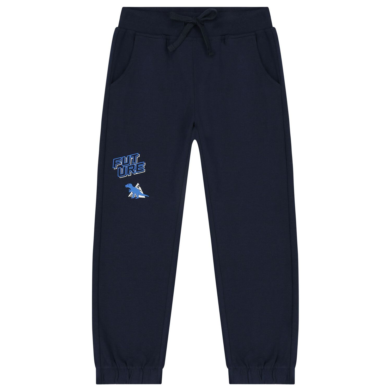 Boys Blue & Navy Blue Dinosaur Tracksuit, 1, hi-res image number null