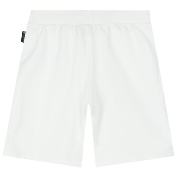 Boys White Logo Shorts
