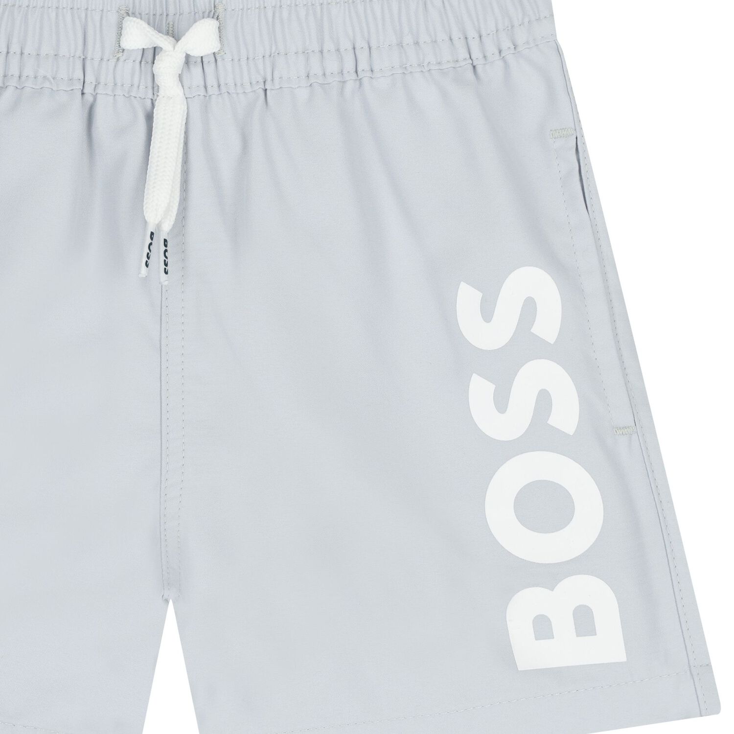 Younger Boys Blue Logo Swim Shorts, 2, hi-res