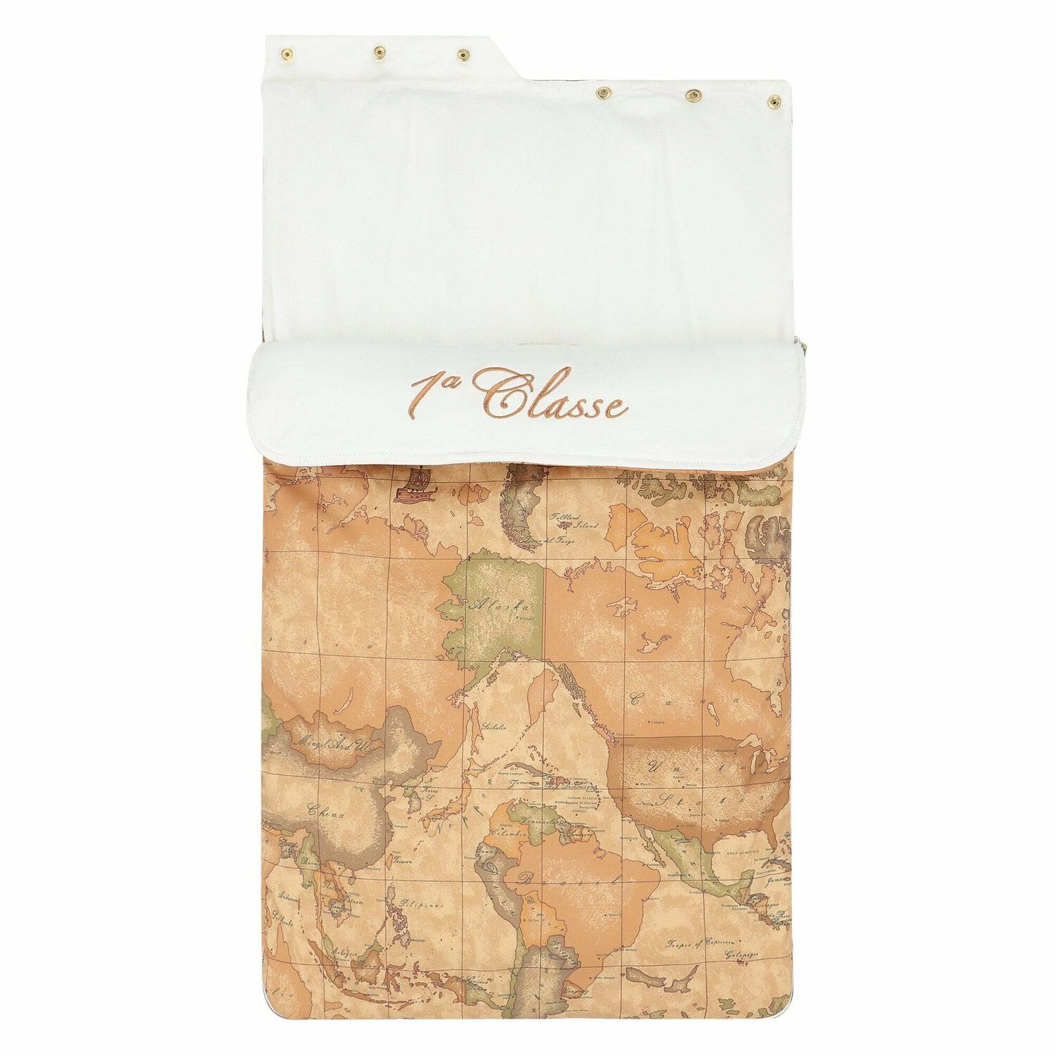 Beige Geo Map Baby Nest, 1, hi-res