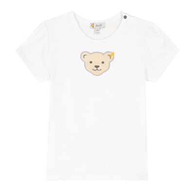 Baby Girls White Teddy T-Shirt