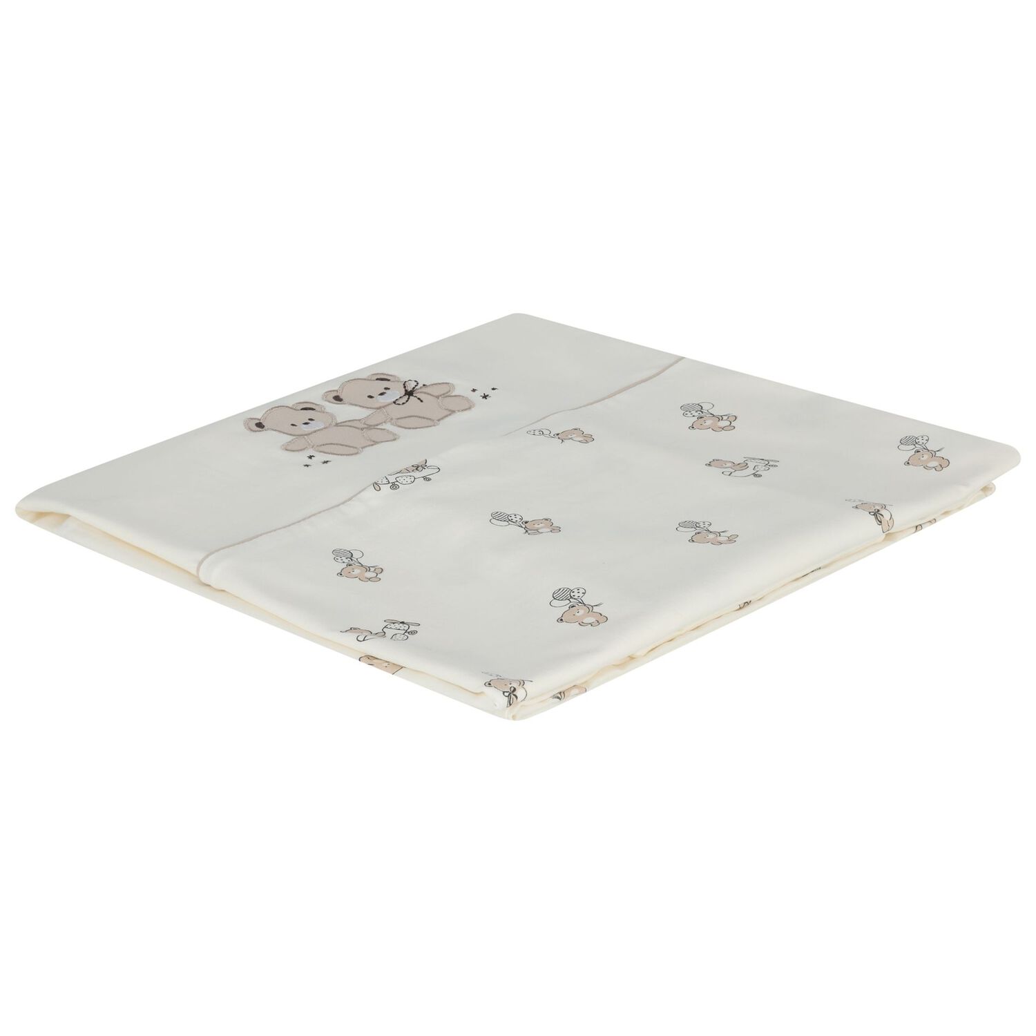 Ivory Teddy Bear Baby Blanket, 1, hi-res