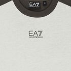 تي شيرت قطني بني وبيج للأطفال مع شعار, 1, hi-res