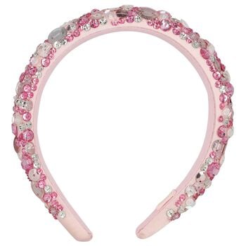 Girls Pink Embellished Headband