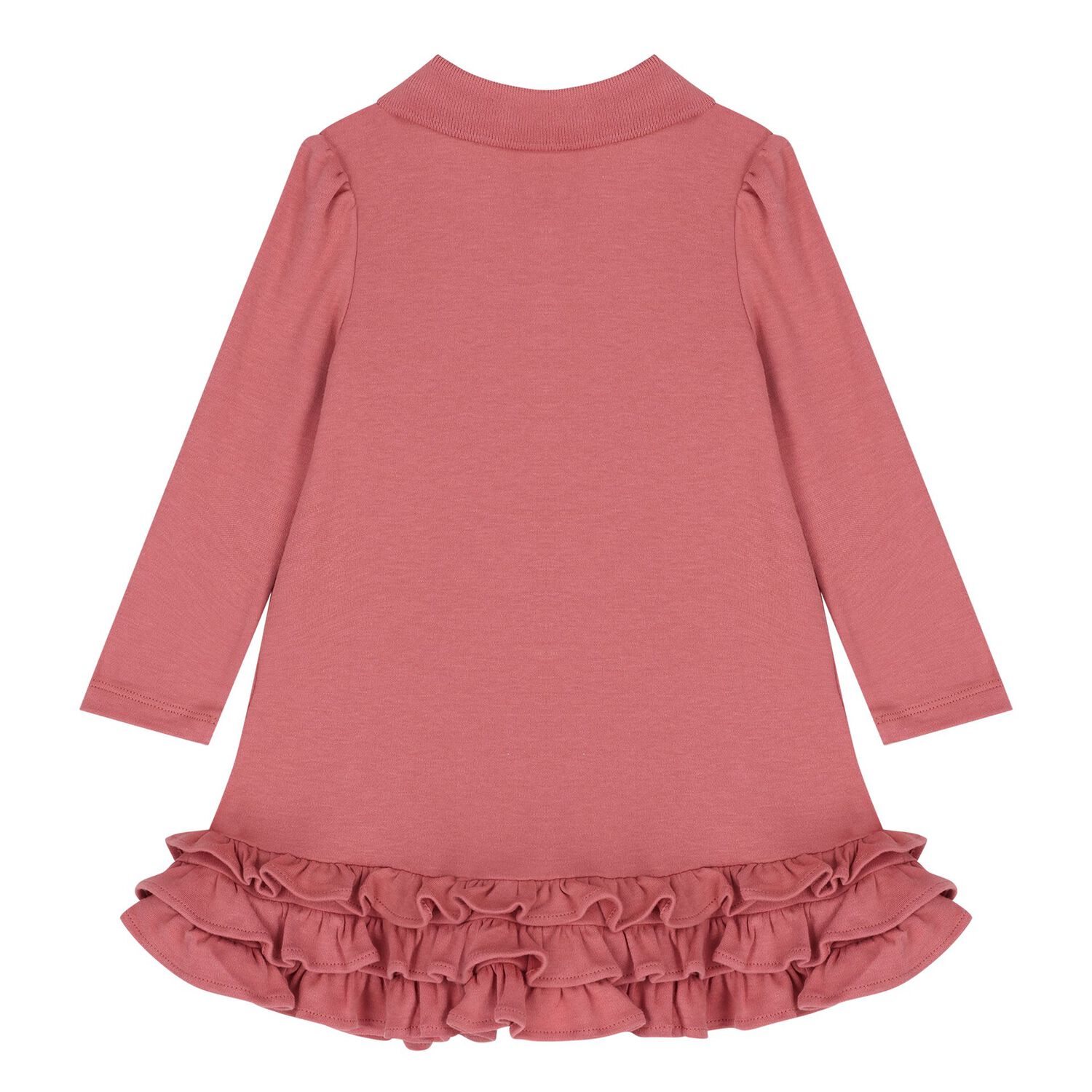 Baby Girls Pink Logo Ruffled Dress Set, 1, hi-res