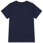 Boys Navy Blue Robot T-Shirt, 2, hi-res