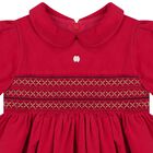 Younger Girls Red Velvet Dress, 1, hi-res