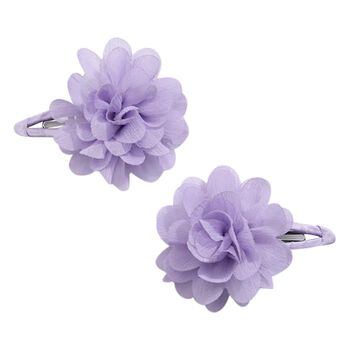Girls Lilac Flower Hairclips ( 2-Pack )