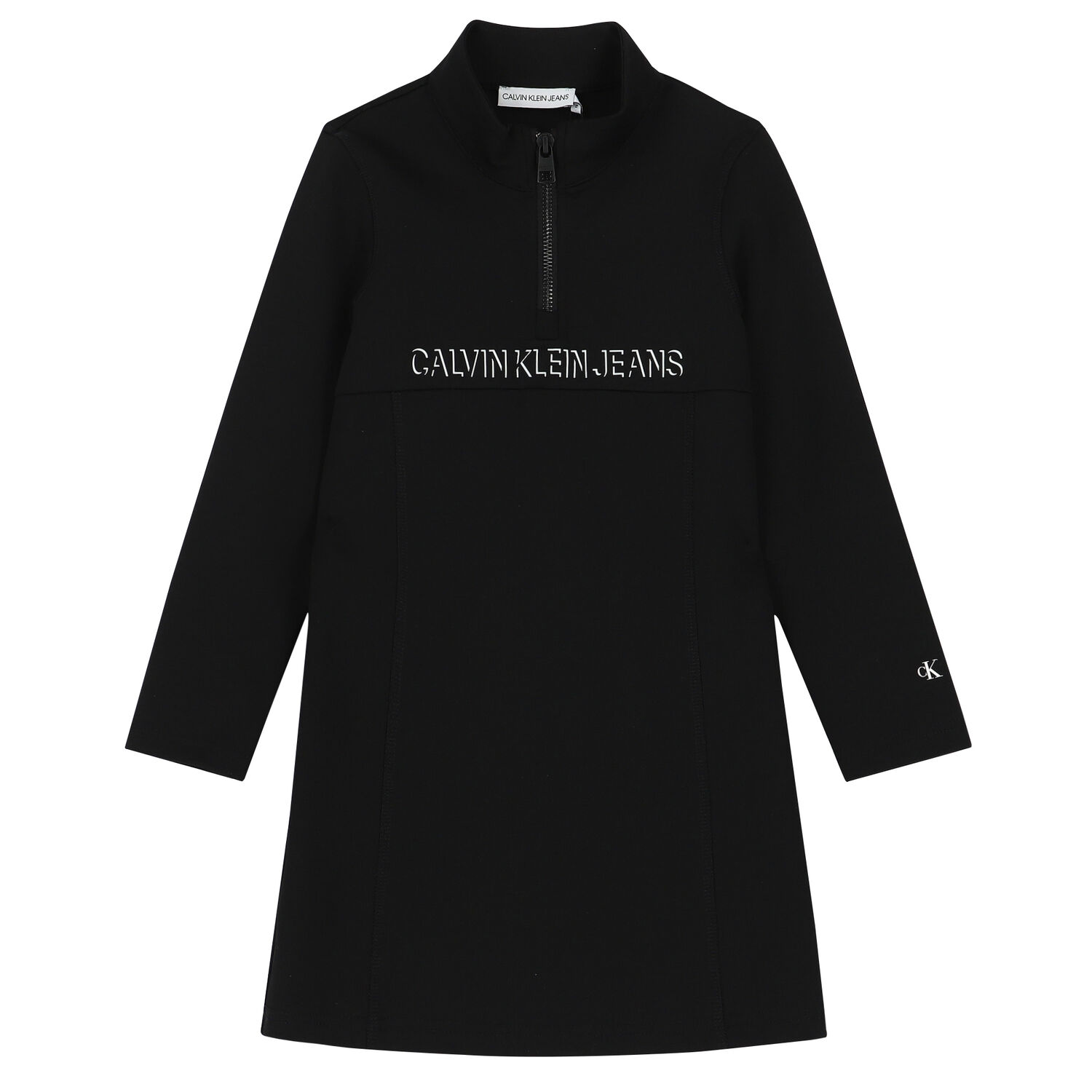 Girls Black Logo Dress, 1, hi-res image number null