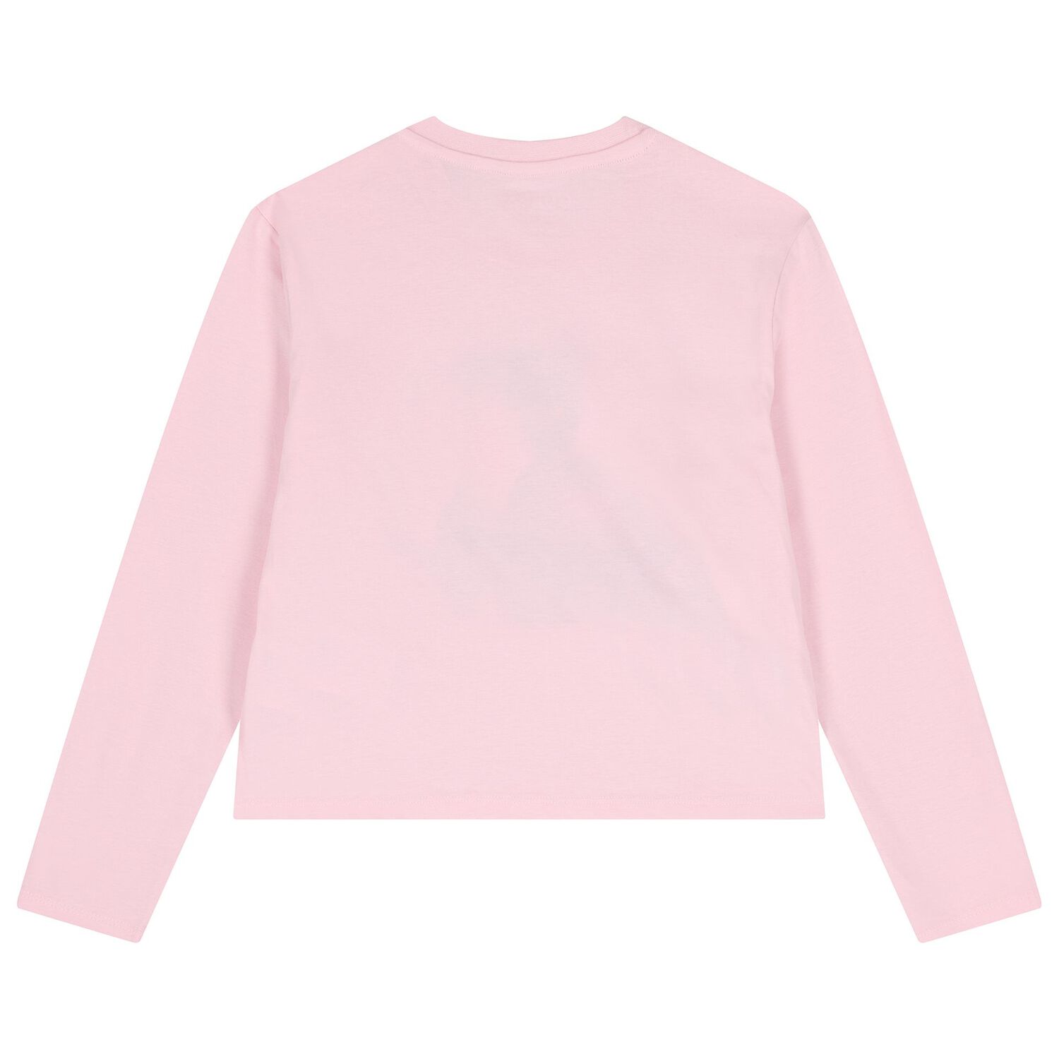 Girls Pink Teddy Bear Logo Long Sleeve Top, 2, hi-res image number null