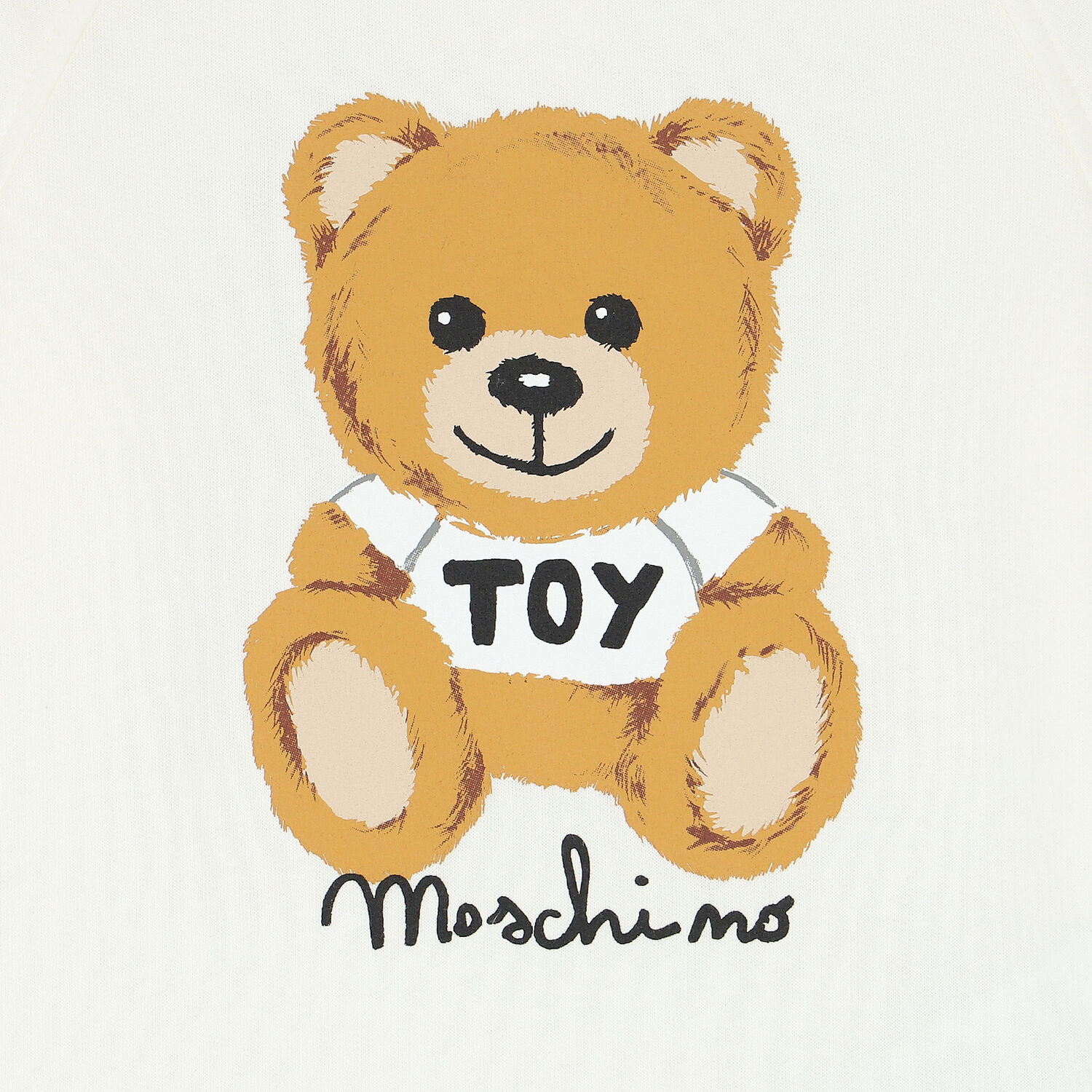 فستان بشعار تيدي باللون العاجي, 3, hi-res