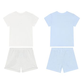 Baby Boys White & Blue Shorts Set ( 2-Pack ), 1 Baby Boys White & Blue Shorts Set ( 2-Pack )